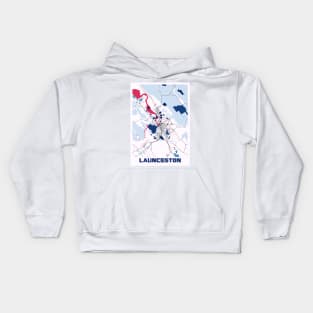 Launceston - Australia MilkTea City Map Kids Hoodie